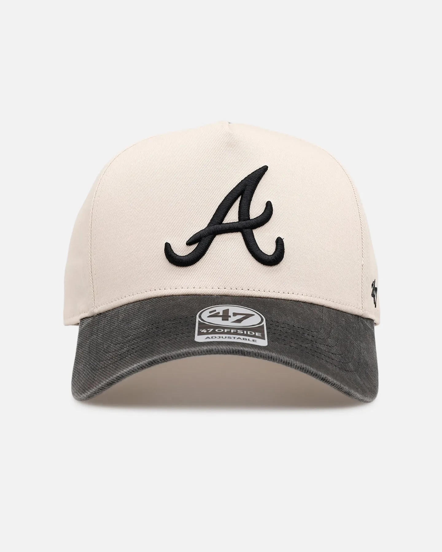 47 Brand Atlanta Braves 'Washed Black Visor' 47 Offside Snapback Natural sold by Culture Kings