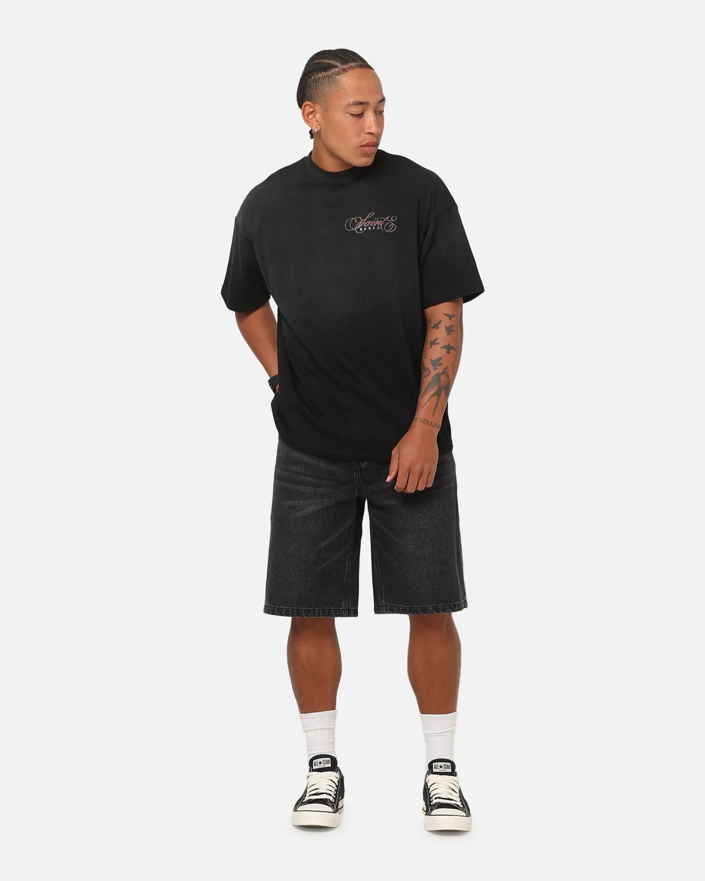 Saint Morta Amplus Baroque Jorts Black Shadow sold by Culture Kings product image thumbnail 2