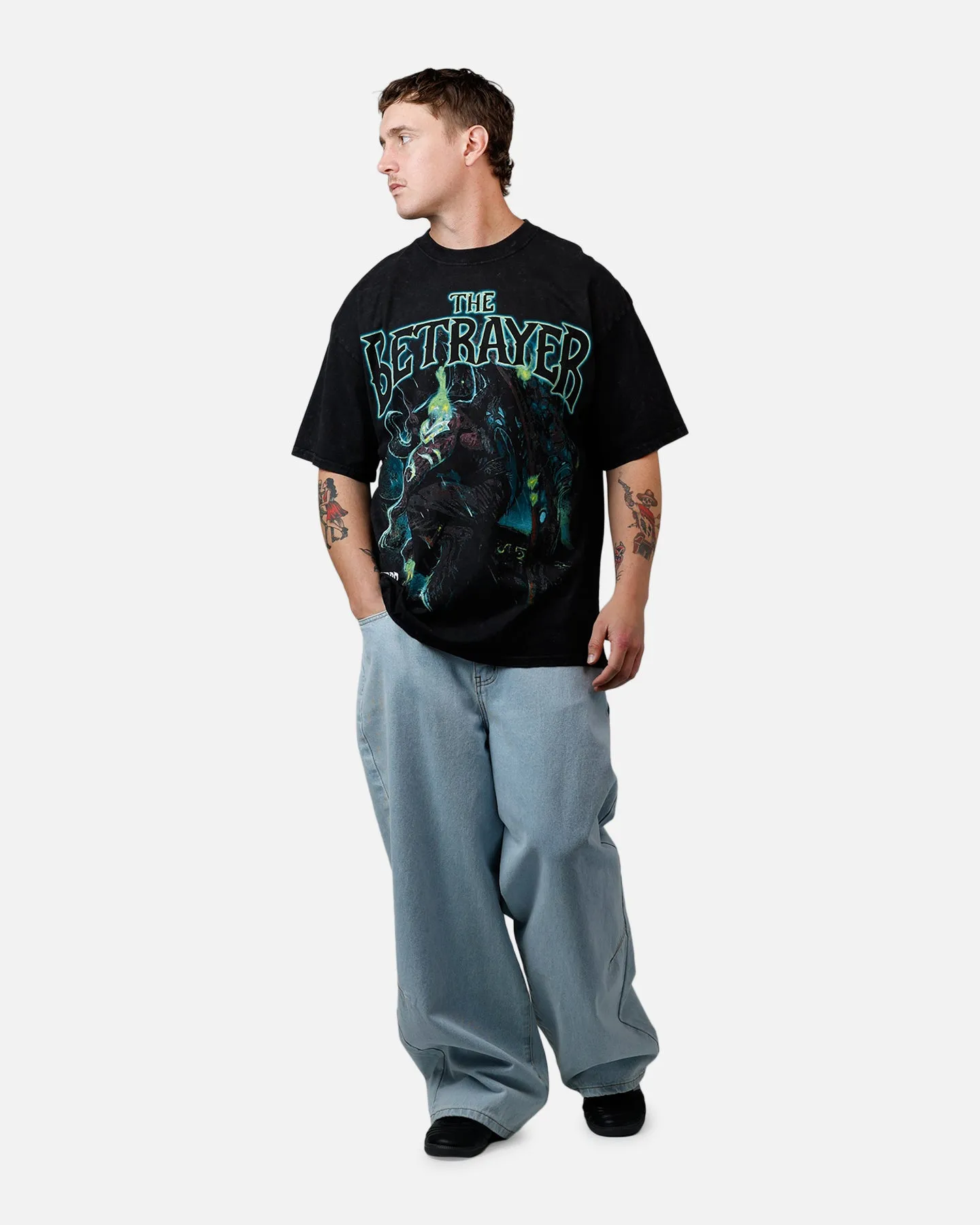 73Studio X World of Warcraft: The Betrayer V2 T-Shirt Black Acidwash sold by Culture Kings product image thumbnail 3