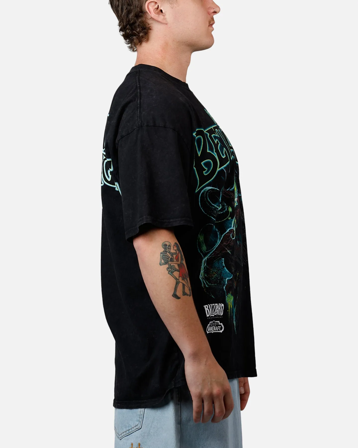 73Studio X World of Warcraft: The Betrayer V2 T-Shirt Black Acidwash sold by Culture Kings product image thumbnail 4