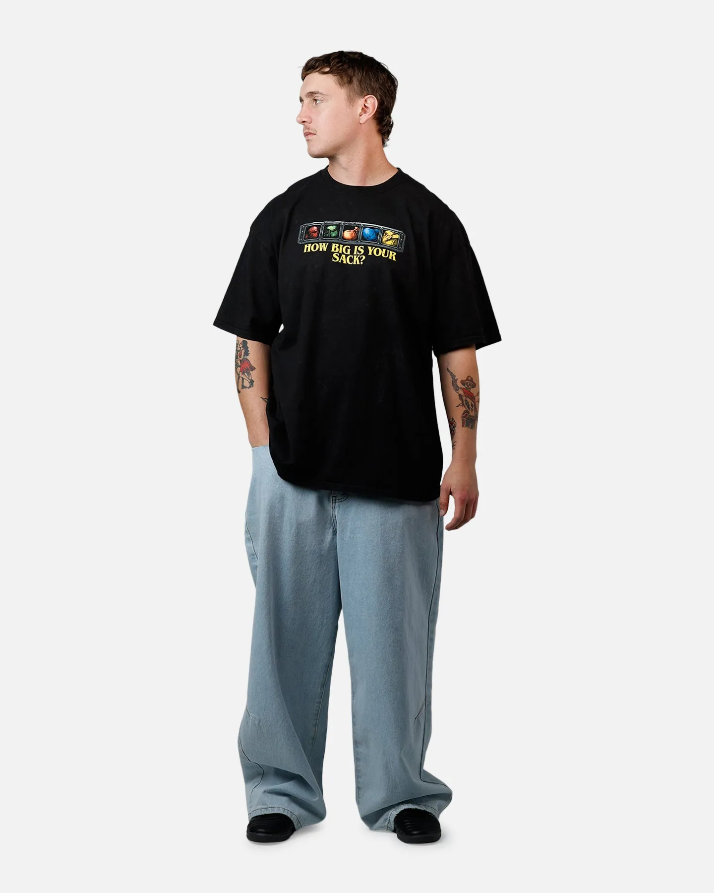 73Studio X World of Warcraft: How Big Is Your Sack T-Shirt Black Acidwash sold by Culture Kings product image thumbnail 3