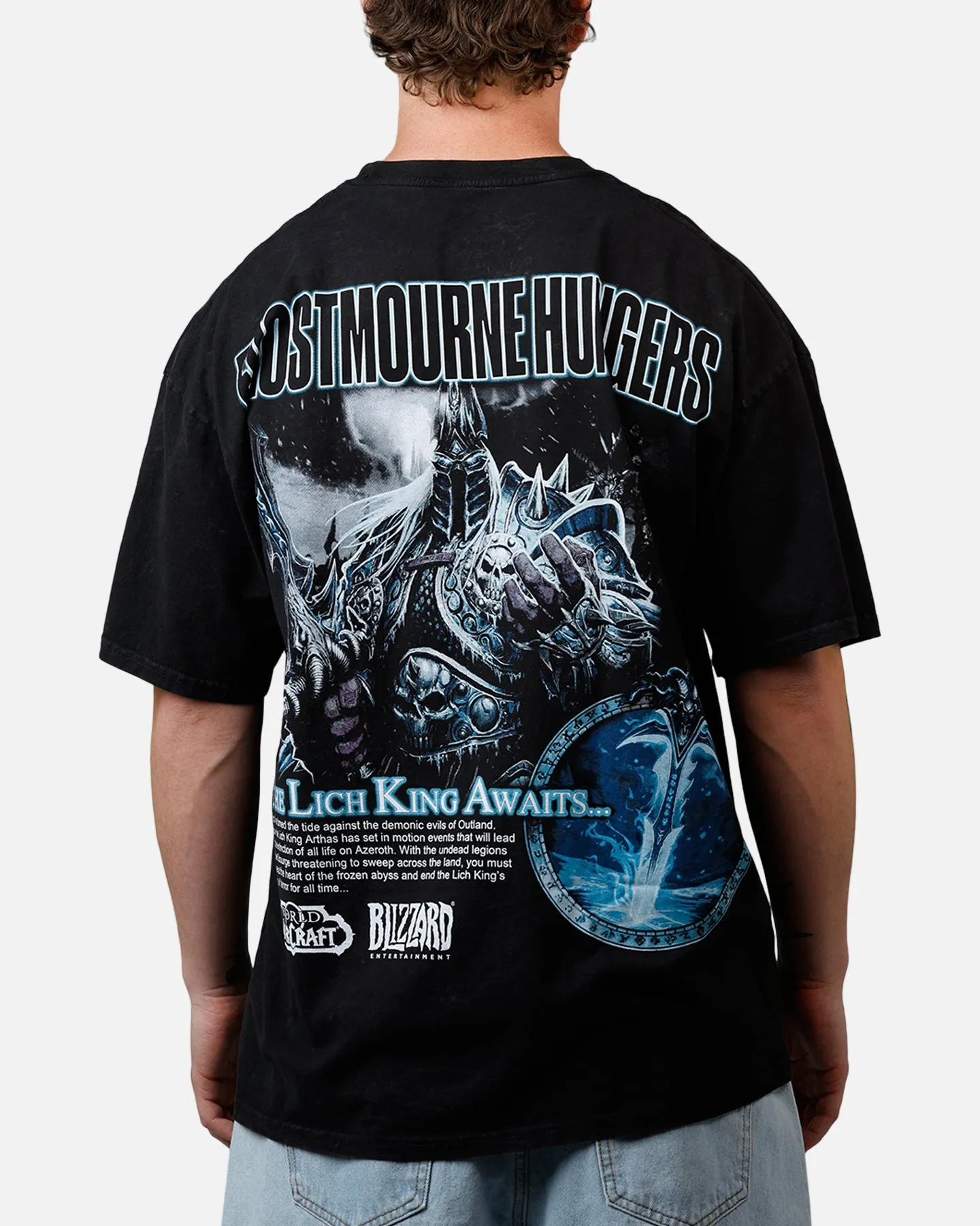 73Studio X World of Warcraft: Frostmourne Hungers T-Shirt Black Acidwash sold by Culture Kings