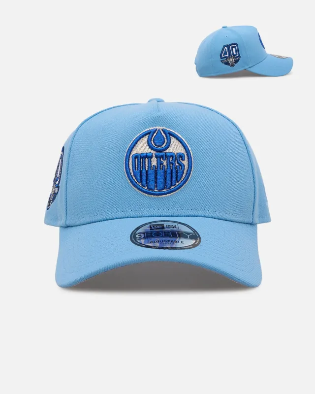 New Era Edmonton Oilers 'Sky Blue' 9FORTY A-Frame Snapback Sky Blue made by New Era