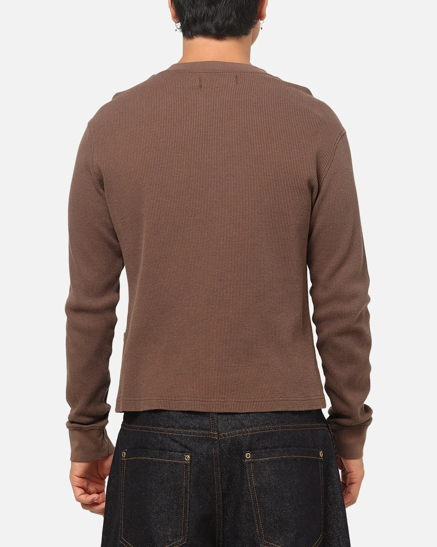 American Thrift Waffle Henley Shirt Washed Brown sold by Culture Kings product image thumbnail 3