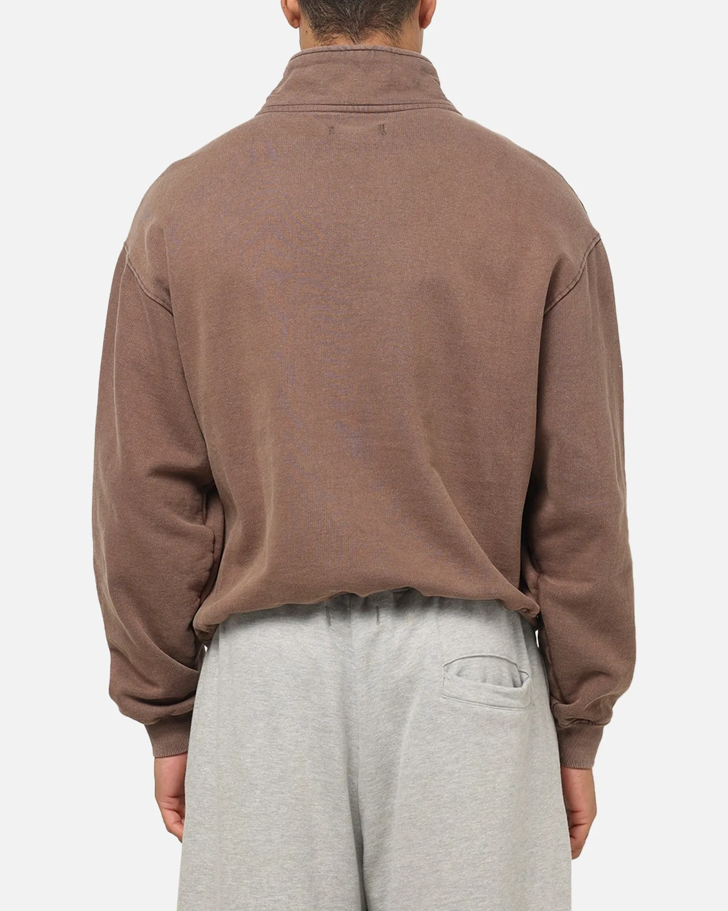 American Thrift Leisure Quarter Zip Mock Neck Sweater Washed Brown sold by Culture Kings product image thumbnail 5