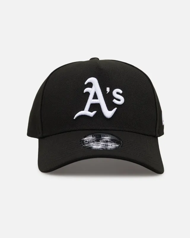 New Era Oakland Athletics 'Easy Black and White' 9FORTY A-Frame Snapback Black/White made by New Era