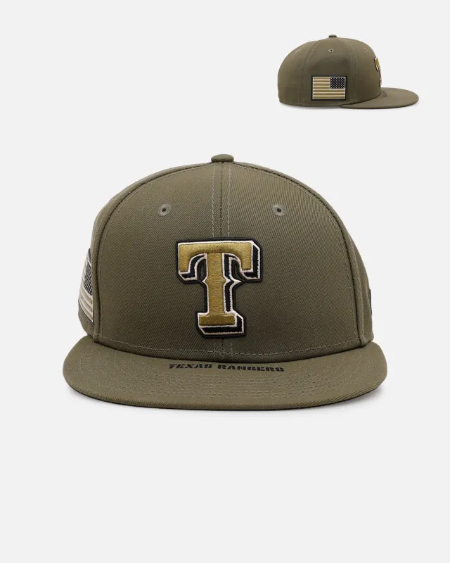 New Era Texas Rangers 'Armed Forces Day' 59FIFTY Fitted Olive made by New Era