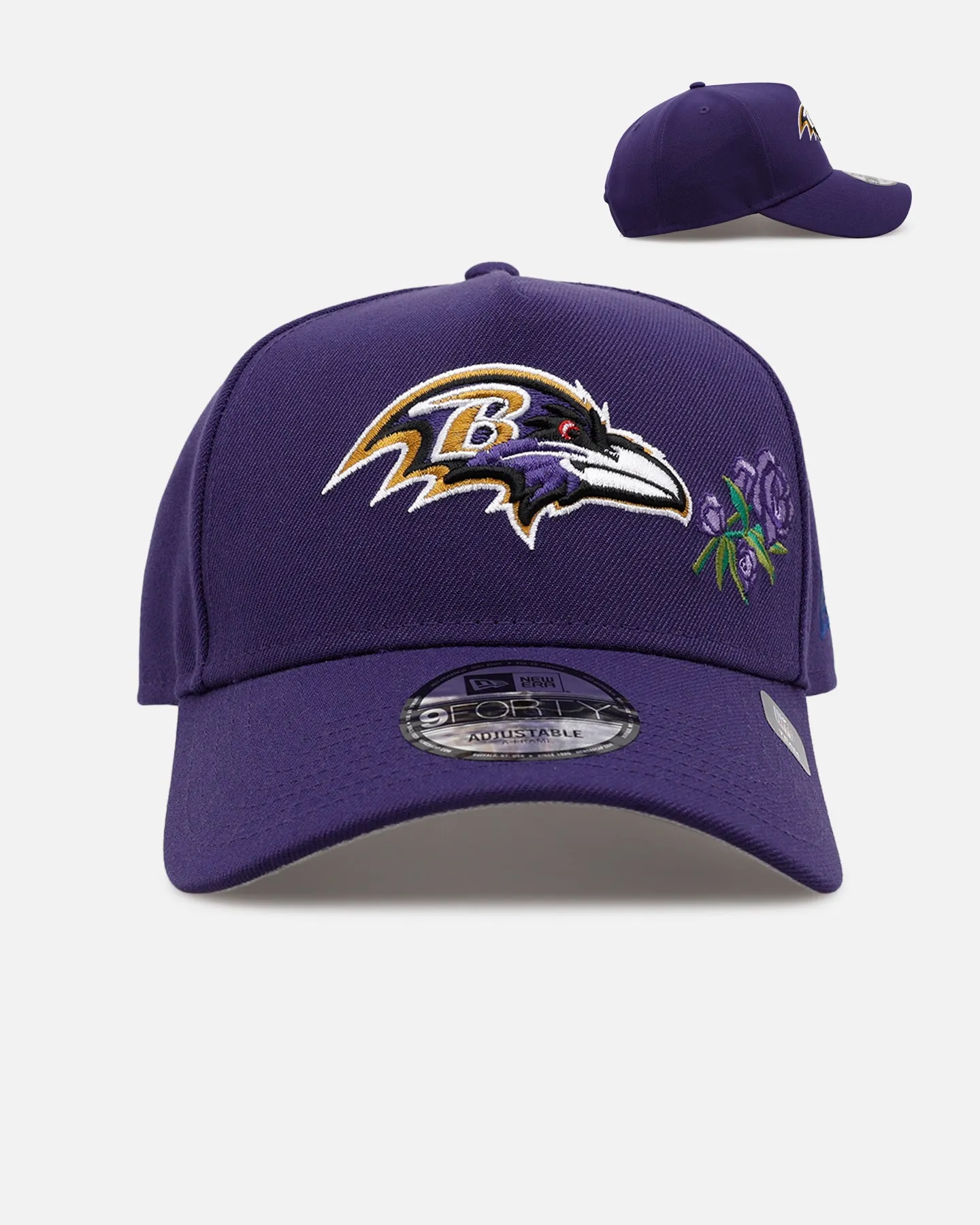 New Era Baltimore Ravens 'Purple Rose' 9FORTY A-Frame Snapback Purple sold by Culture Kings