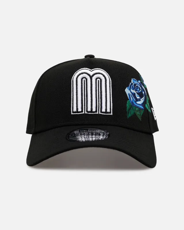 New Era Mexico National Baseball Team 'Blue Rose' 9FORTY A-Frame Snapback Black/Blue made by New Era