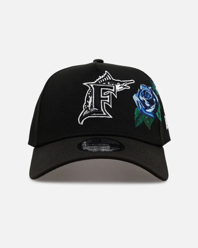 New Era Florida Marlins 'Blue Rose' 9FORTY A-Frame Snapback Black/Blue made by New Era