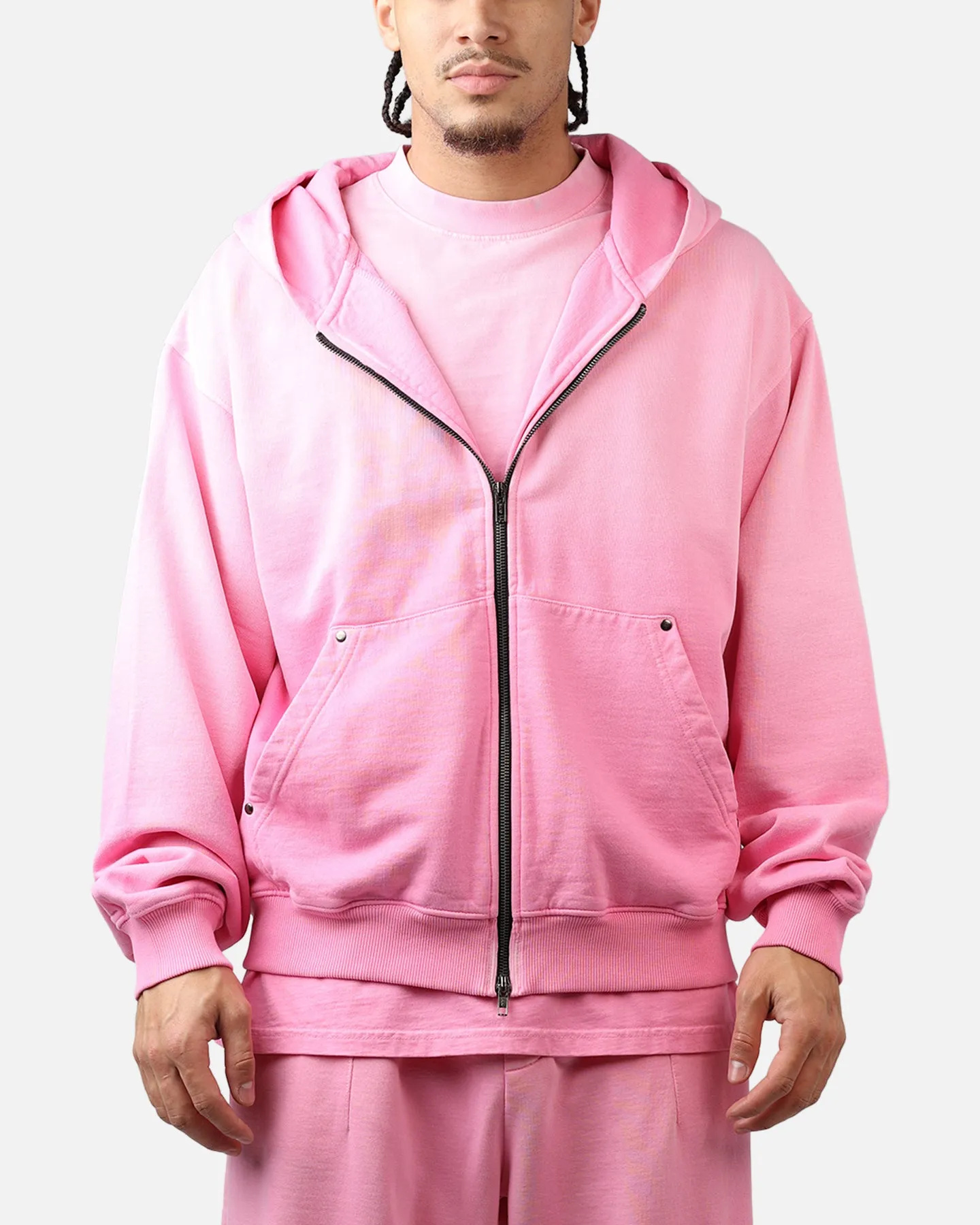 American Thrift Zip Hoodie Washed Pink sold by Culture Kings