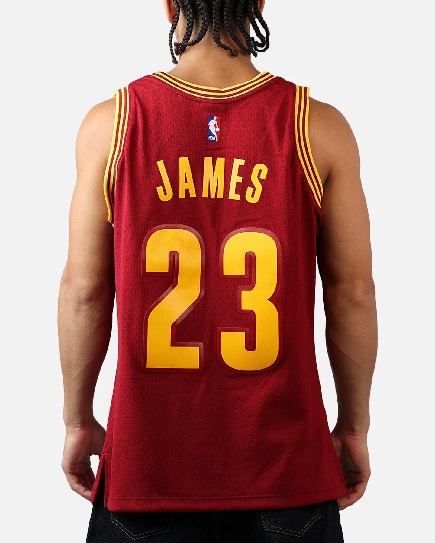 Mitchell & Ness Cleveland Cavaliers LeBron James #23 '15 Road Swingman Jersey Cardinal sold by Culture Kings product image thumbnail 2