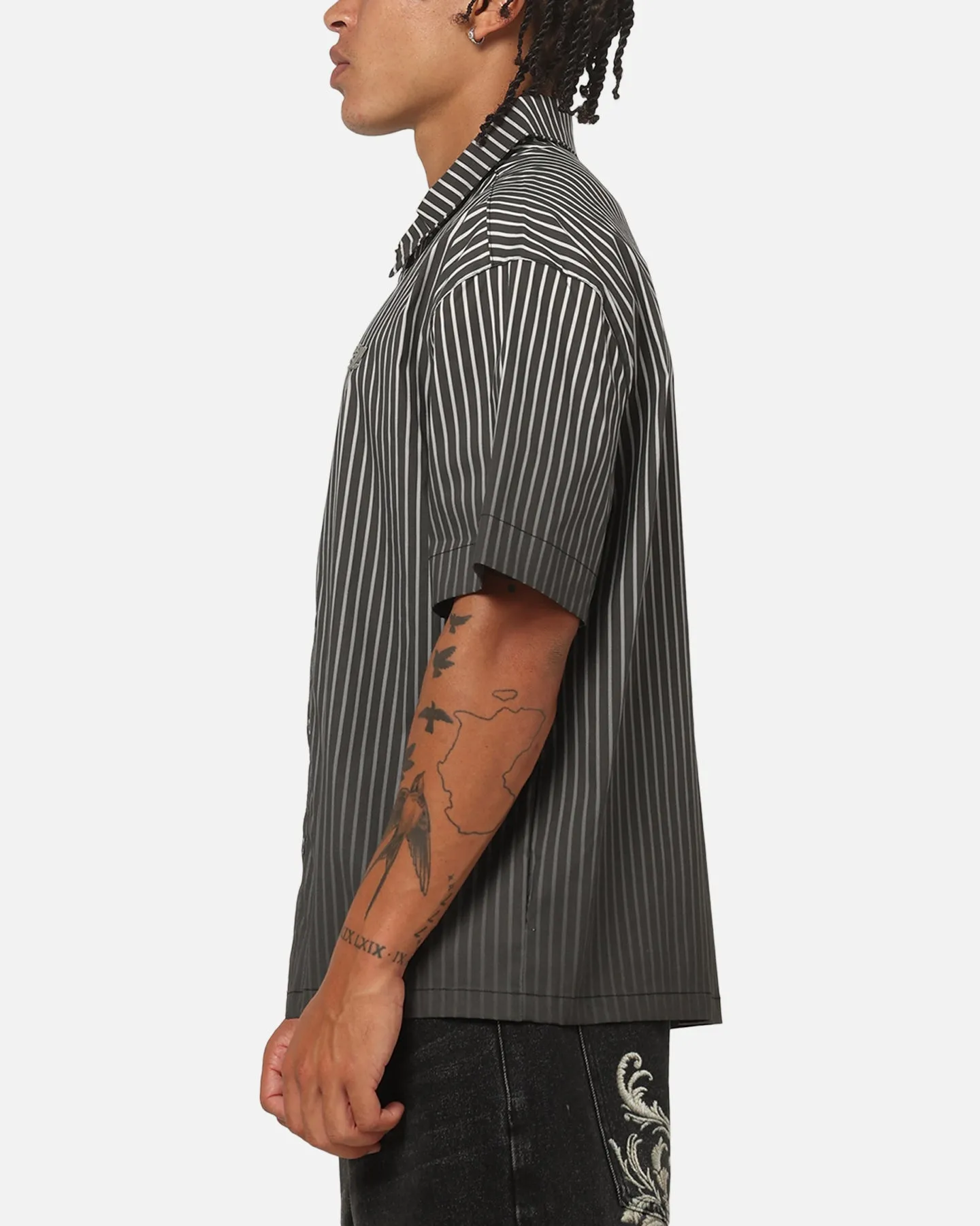 Saint Morta Vela Pinstripe Button Up Shirt Black/White sold by Culture Kings product image thumbnail 5