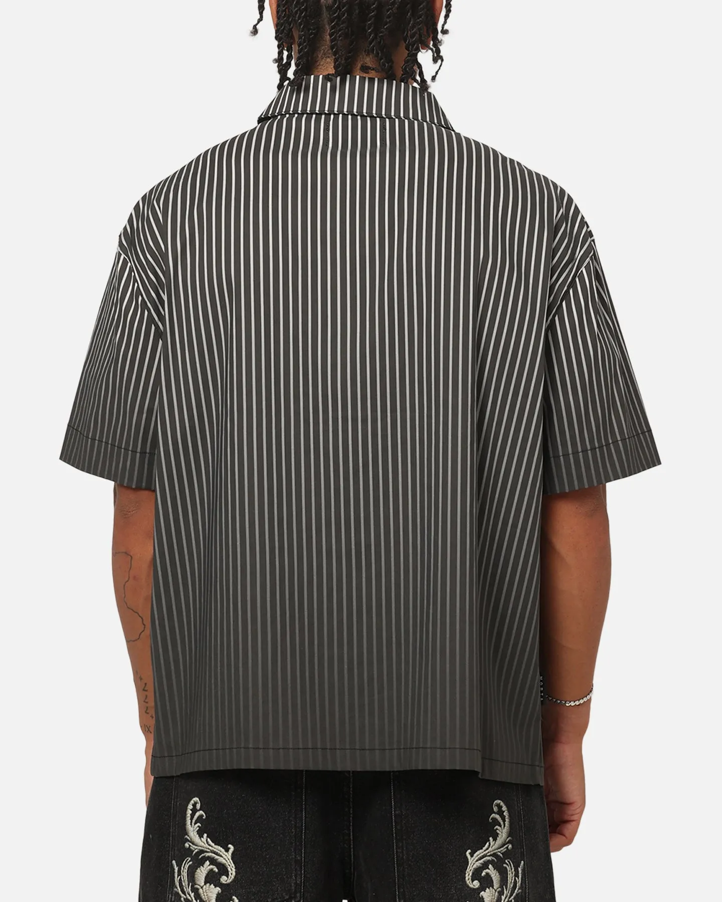 Saint Morta Vela Pinstripe Button Up Shirt Black/White sold by Culture Kings product image thumbnail 3