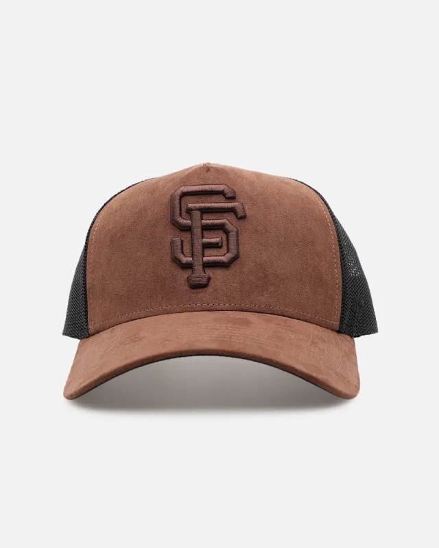 47 Brand San Francisco Giants 'Tonal Suede' '47 Offside Trucker Snapback Chocolate made by 47