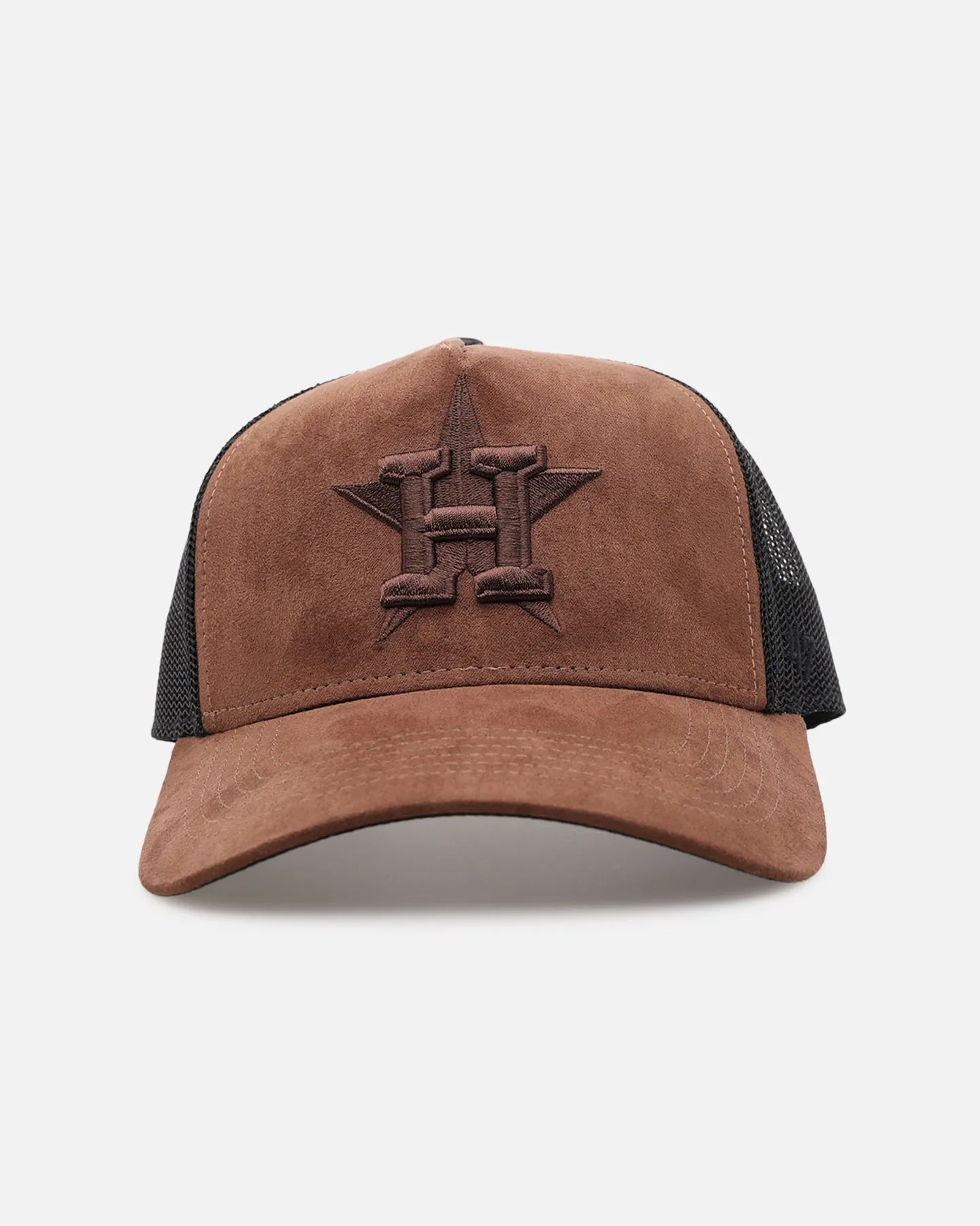 47 Brand Houston Astros 'Tonal Suede' '47 Offside Trucker Snapback Chocolate sold by Culture Kings