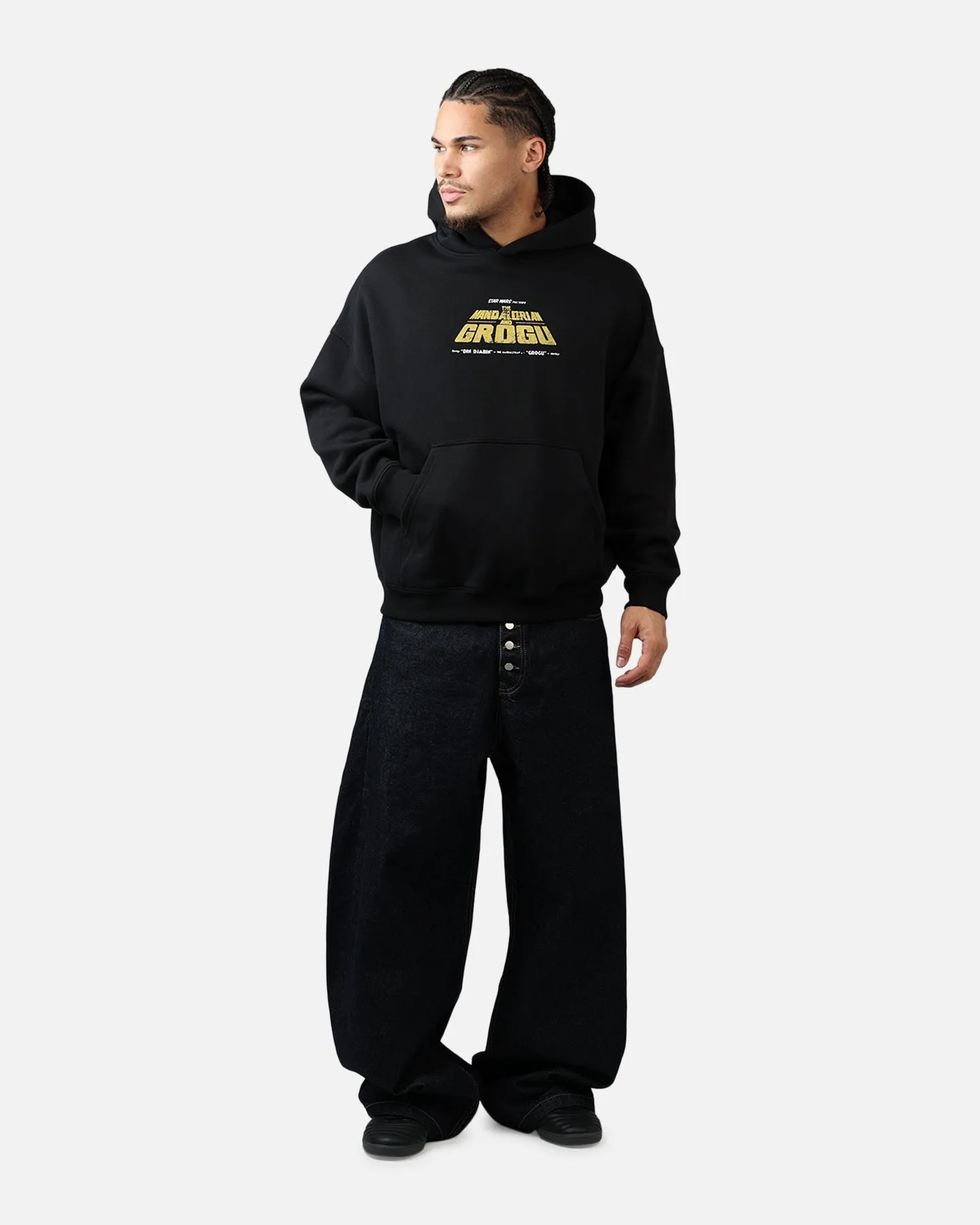 73Studio Star Wars Mandalorian Poster Hoodie Black sold by Culture Kings product image thumbnail 3