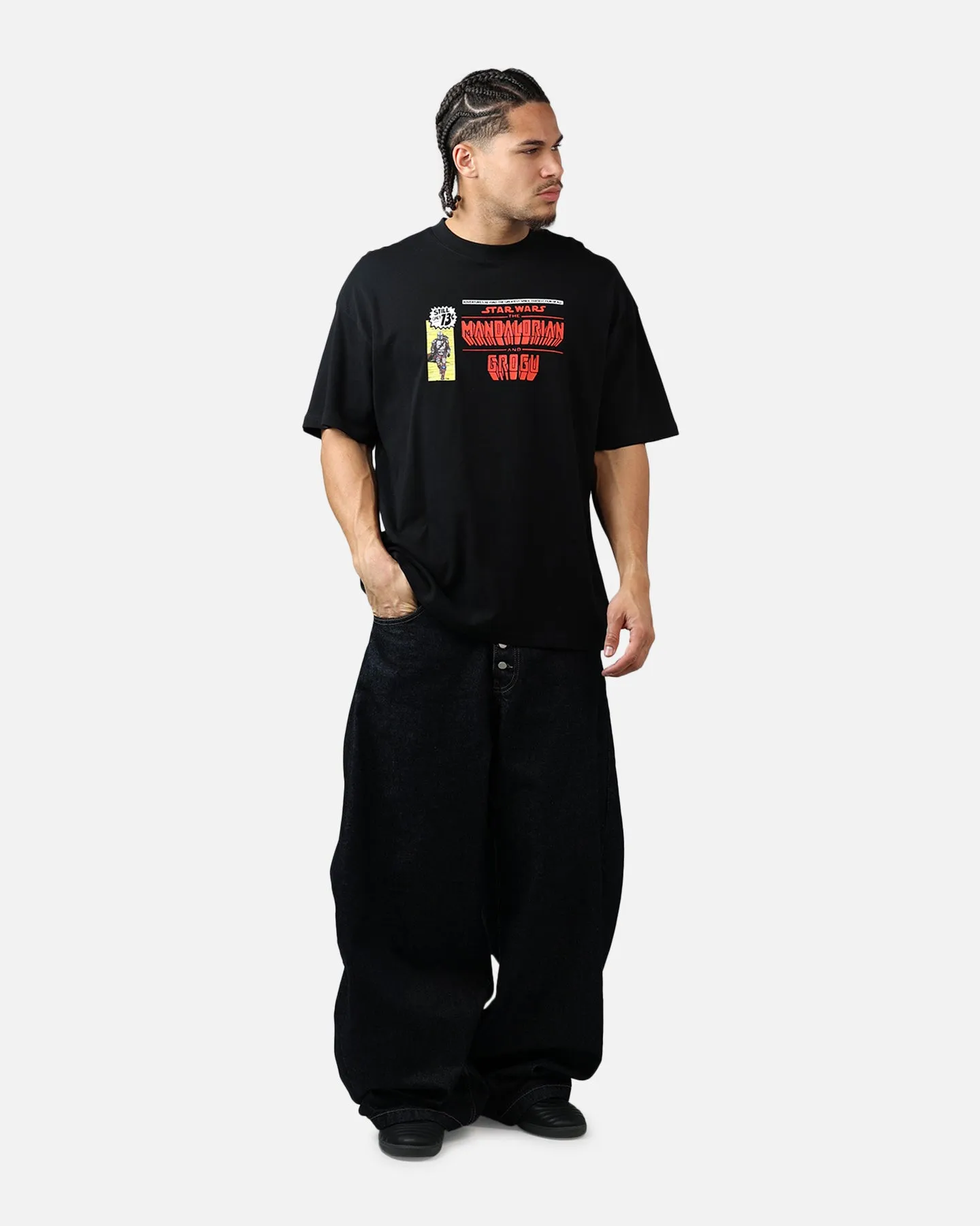 73Studio Star Wars Mando And Grogu Comic T-Shirt Black sold by Culture Kings product image thumbnail 3