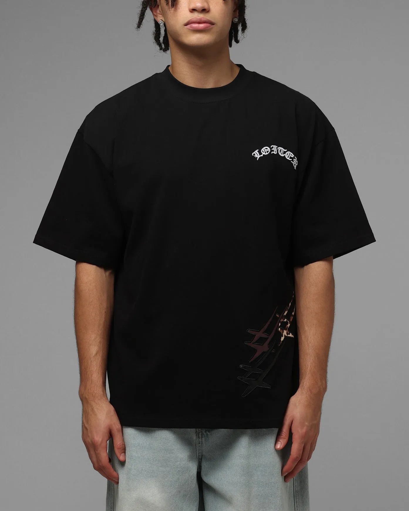 Loiter Hybrid Patch T-Shirt Black sold by Culture Kings product image thumbnail 2