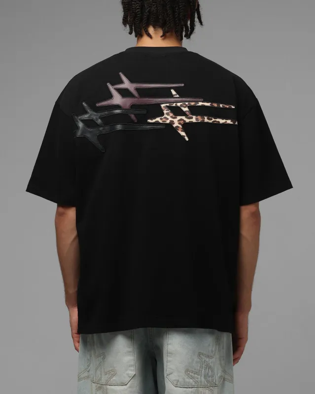 Loiter Hybrid Patch T-Shirt Black made by Culture Kings