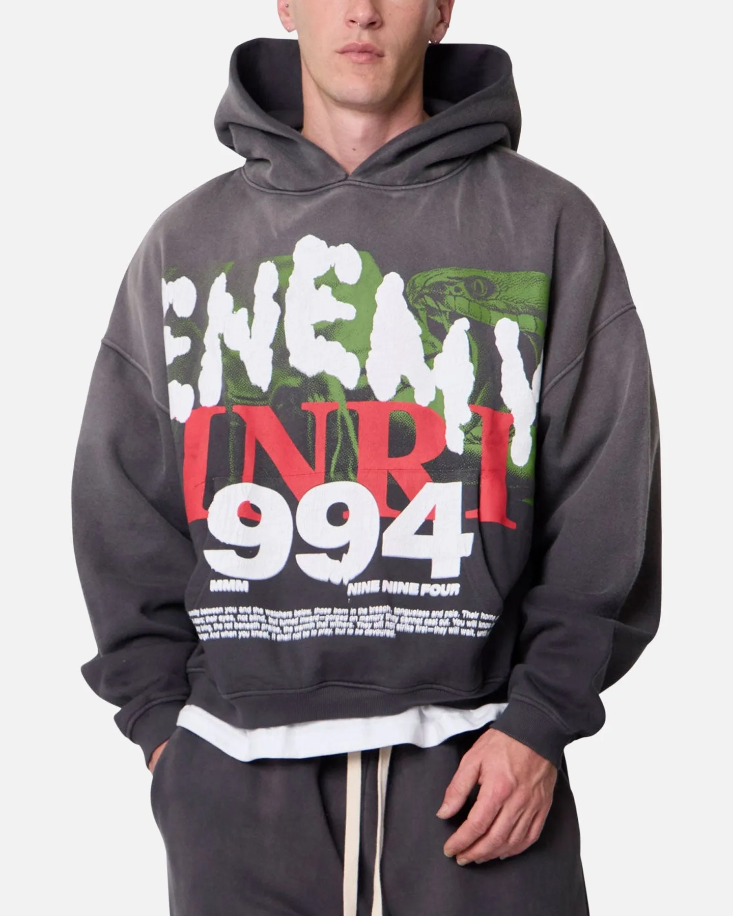 MNML Enemy Hoodie Washed Black sold by Culture Kings product image thumbnail 3