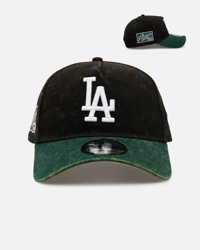 New Era Los Angeles Dodgers 'Washed Green 2.0' 9FORTY A-Frame Snapback Black/Green made by New Era