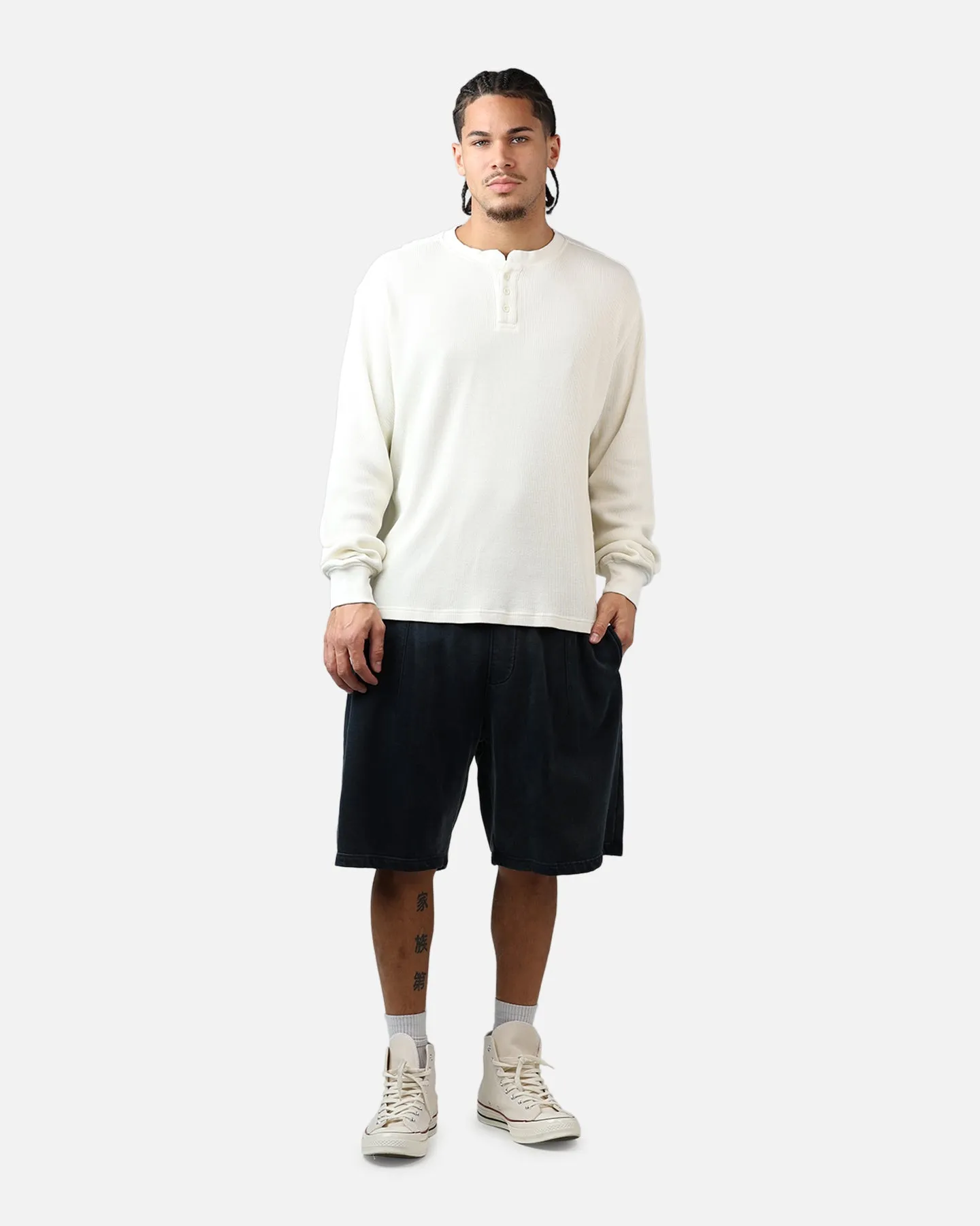 American Thrift Waffle Henley Shirt Washed Stone sold by Culture Kings product image thumbnail 3