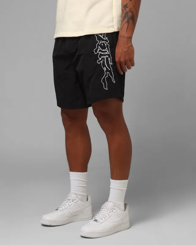 Loiter Walk Shorts Black made by Culture Kings