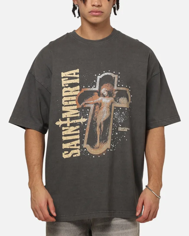 Saint Morta Fallen Saints Boxy T-Shirt Washed Charcoal made by Culture Kings
