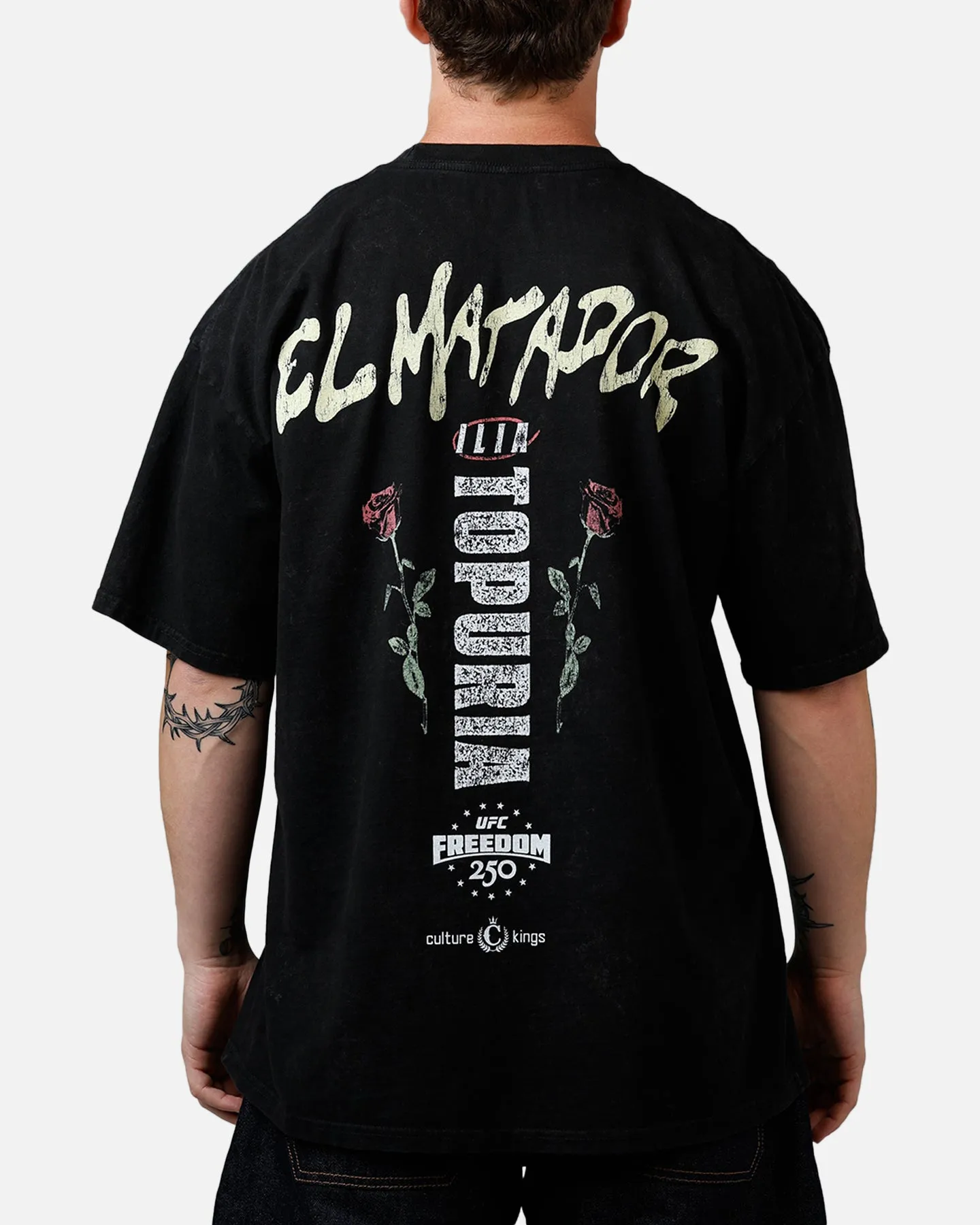 UFC By Culture Kings UFC 250 Ilia Topuria T-Shirt Black Acidwash sold by Culture Kings product image thumbnail 2