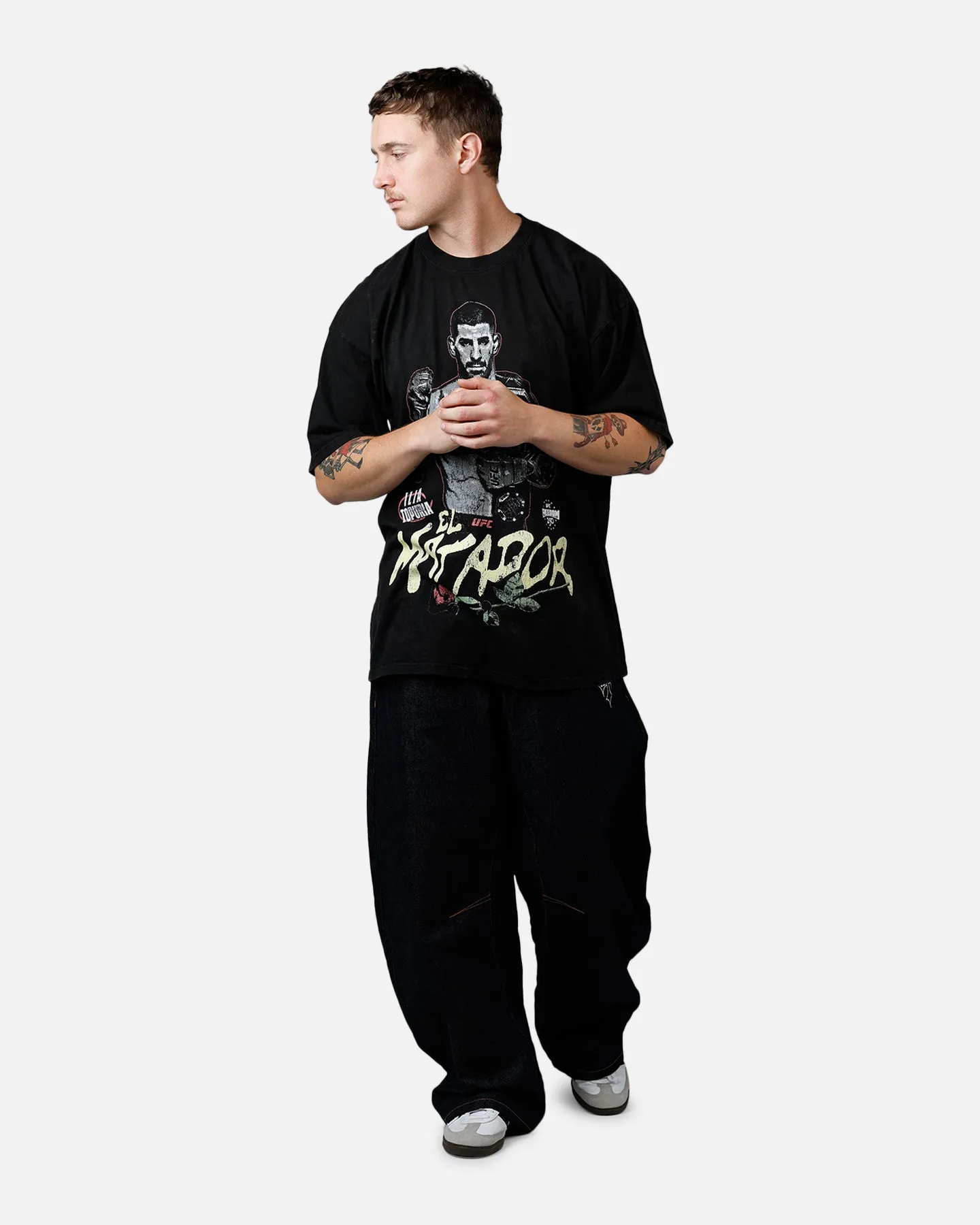 UFC By Culture Kings UFC 250 Ilia Topuria T-Shirt Black Acidwash sold by Culture Kings product image thumbnail 3
