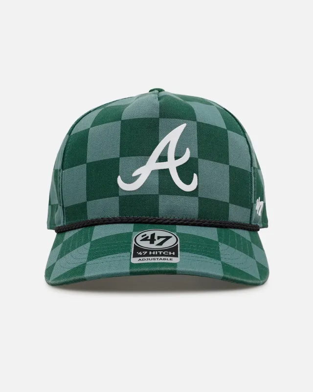 47 Brand Atlanta Braves 'Checkerboard' 47 Hitch Snapback Green made by 47