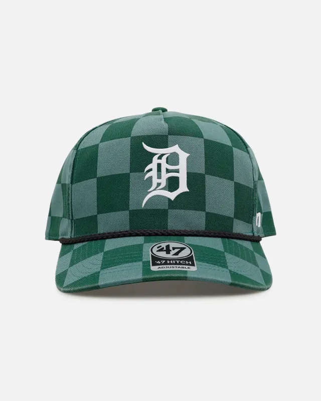 47 Brand Detroit Tigers 'Checkerboard' 47 Hitch Snapback Green made by 47
