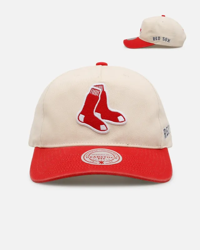 Mitchell & Ness Boston Red Sox 'Washed Cotton' Deadstock Snapback Off White made by Mitchell & Ness