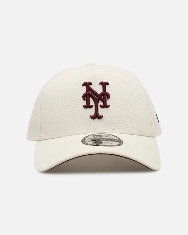 New Era New York Mets 'Too Clean 2.0' 9FORTY A-Frame Snapback Chrome/Maroon made by New Era