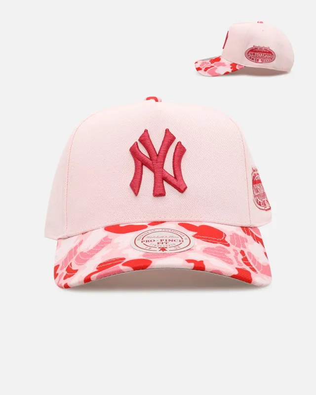 Mitchell & Ness New York Yankees 'Pink Camo' Pro Pinch Snapback Pink made by Mitchell & Ness