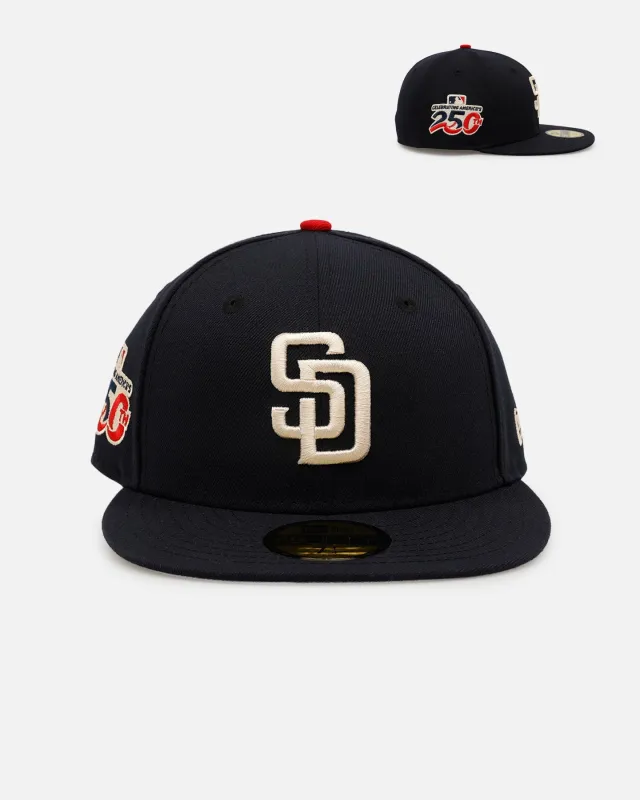 New Era San Diego Padres '250th Anniversary Side Patch' 59FIFTY Fitted Navy made by New Era