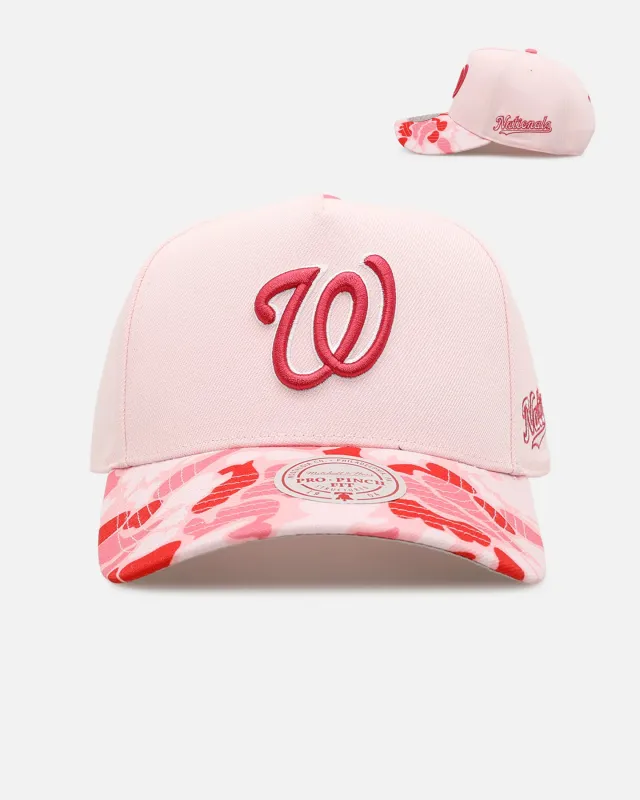 Mitchell & Ness Washington Nationals 'Pink Camo' Pro Pinch Snapback Pink made by Mitchell & Ness