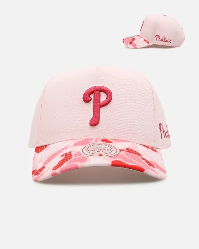 Mitchell & Ness Philadelphia Phillies 'Pink Camo' Pro Pinch Snapback Pink made by Mitchell & Ness