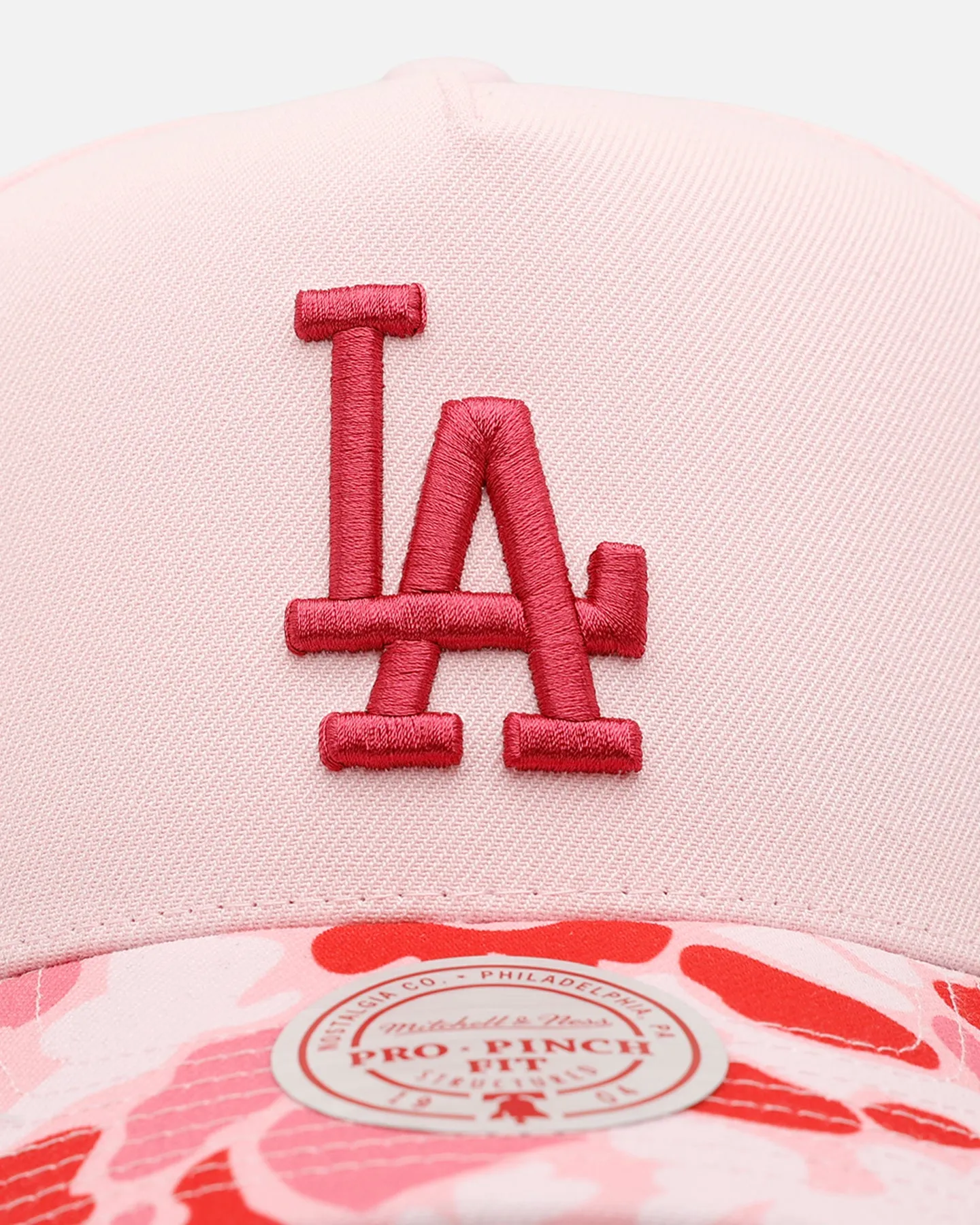 Mitchell & Ness Los Angeles Dodgers 'Pink Camo' Pro Pinch Snapback Pink sold by Culture Kings product image thumbnail 5