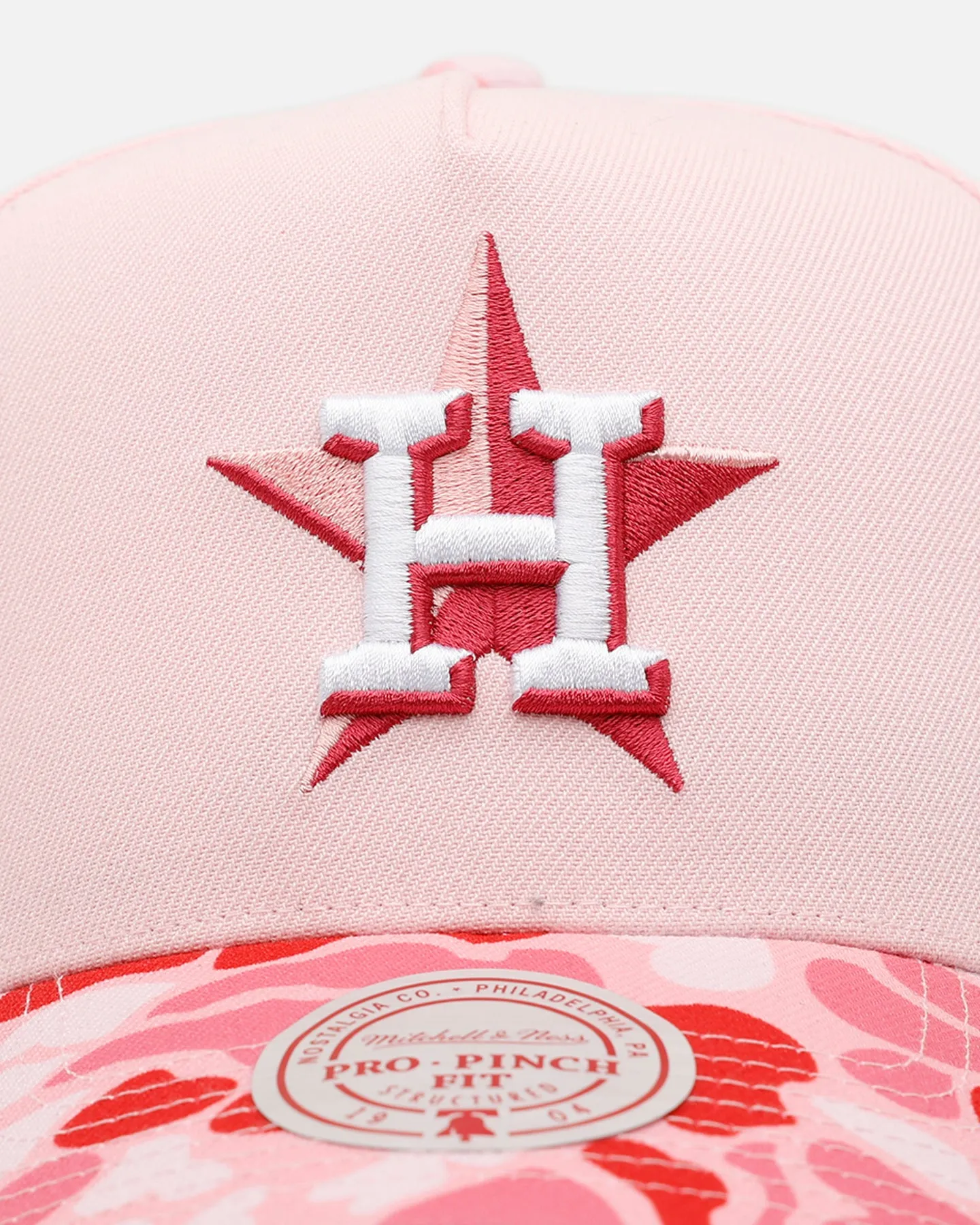Mitchell & Ness Houston Astros 'Pink Camo' Pro Pinch Snapback Pink sold by Culture Kings product image thumbnail 5