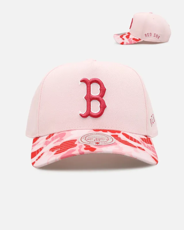 Mitchell & Ness Boston Red Sox 'Pink Camo' Pro Pinch Snapback Pink made by Mitchell & Ness