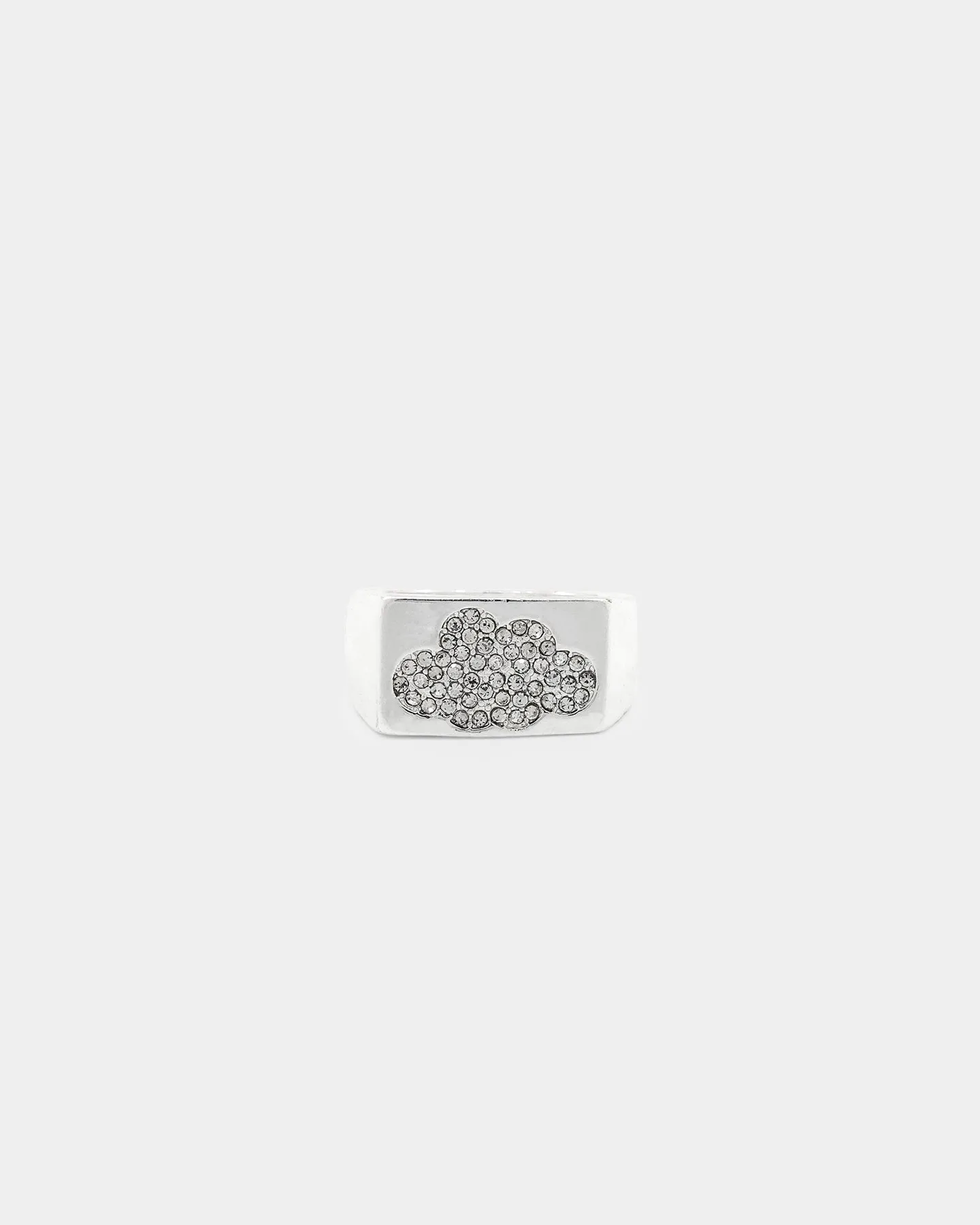 Wild For The Weekend Cloud Crystal Signet Ring (Large) Silver sold by Culture Kings product image thumbnail 2