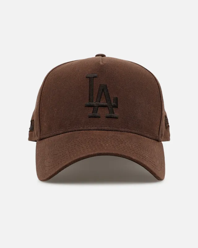 New Era Los Angeles Dodgers 'Waxed Canvas QS' 59FORTY A-Frame Fitted Brown made by New Era
