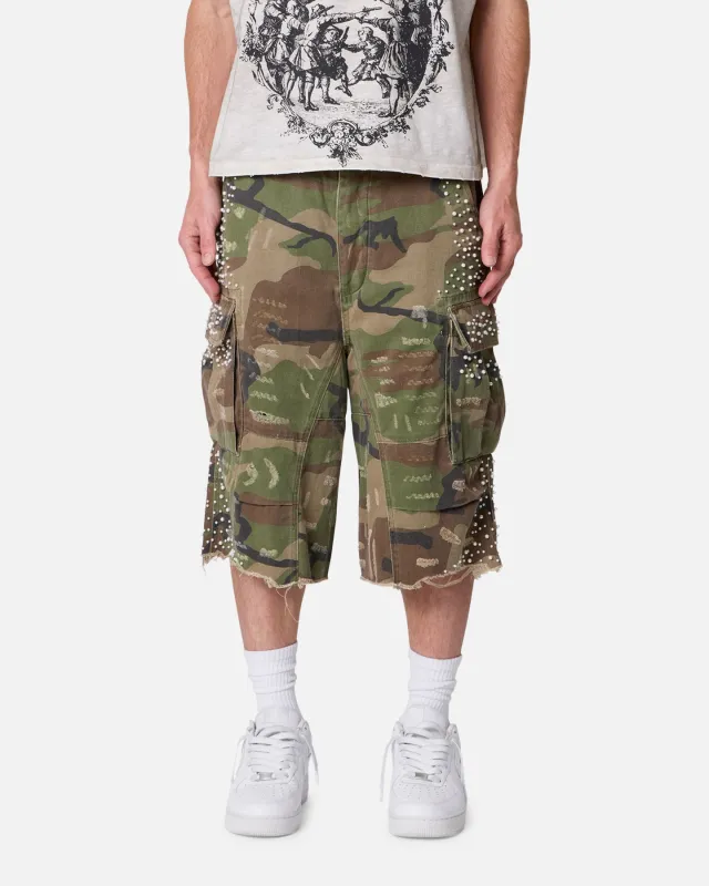 MNML Pearled Cargo Shorts Camo made by MNML