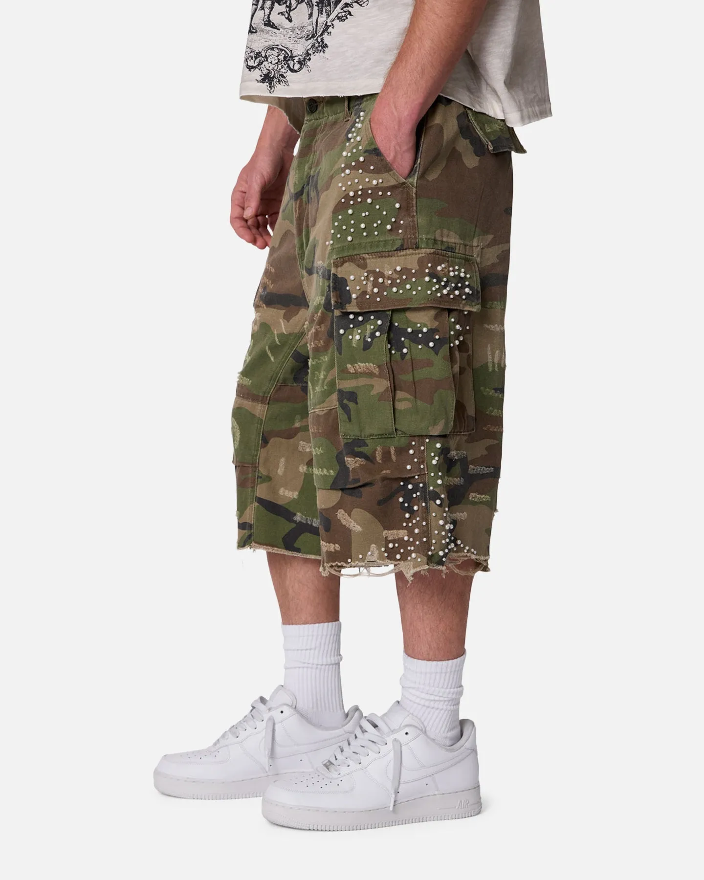 MNML Pearled Cargo Shorts Camo sold by Culture Kings product image thumbnail 2