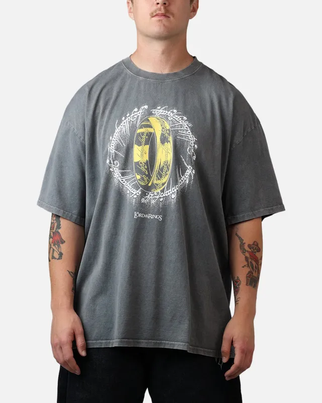 73Studio X Lord Of The Rings One Ring Vintage T-Shirt Washed Charcoal made by Culture Kings