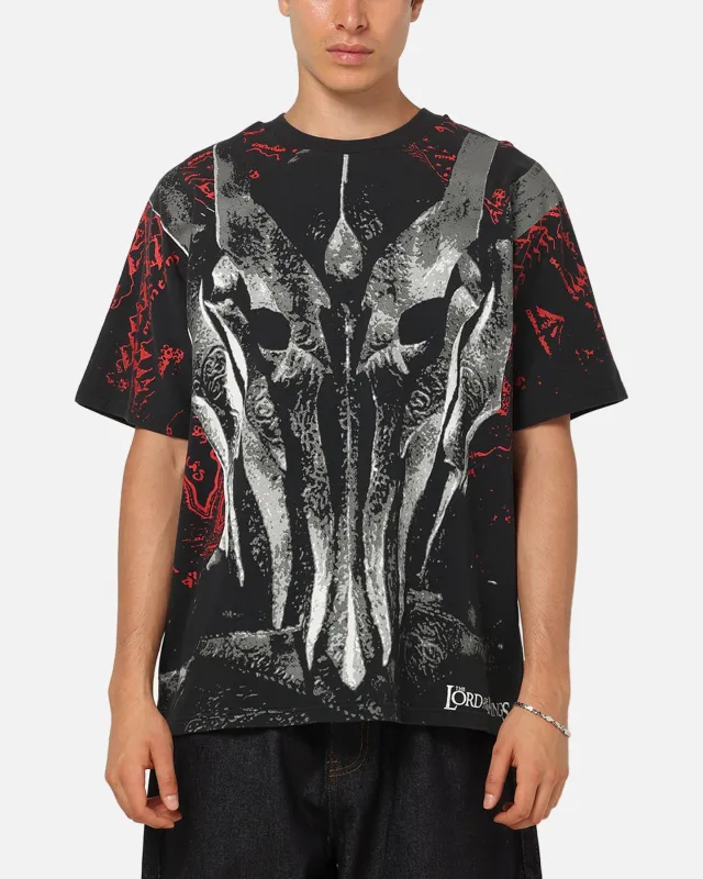 73Studio X Lord Of The Rings Sauron All Over Print T-Shirt Black Acidwash made by Culture Kings
