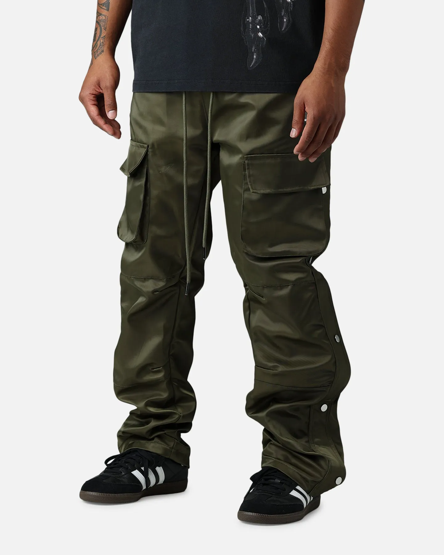 MNML Snap Front Cargo Pants Olive sold by Culture Kings product image thumbnail 3