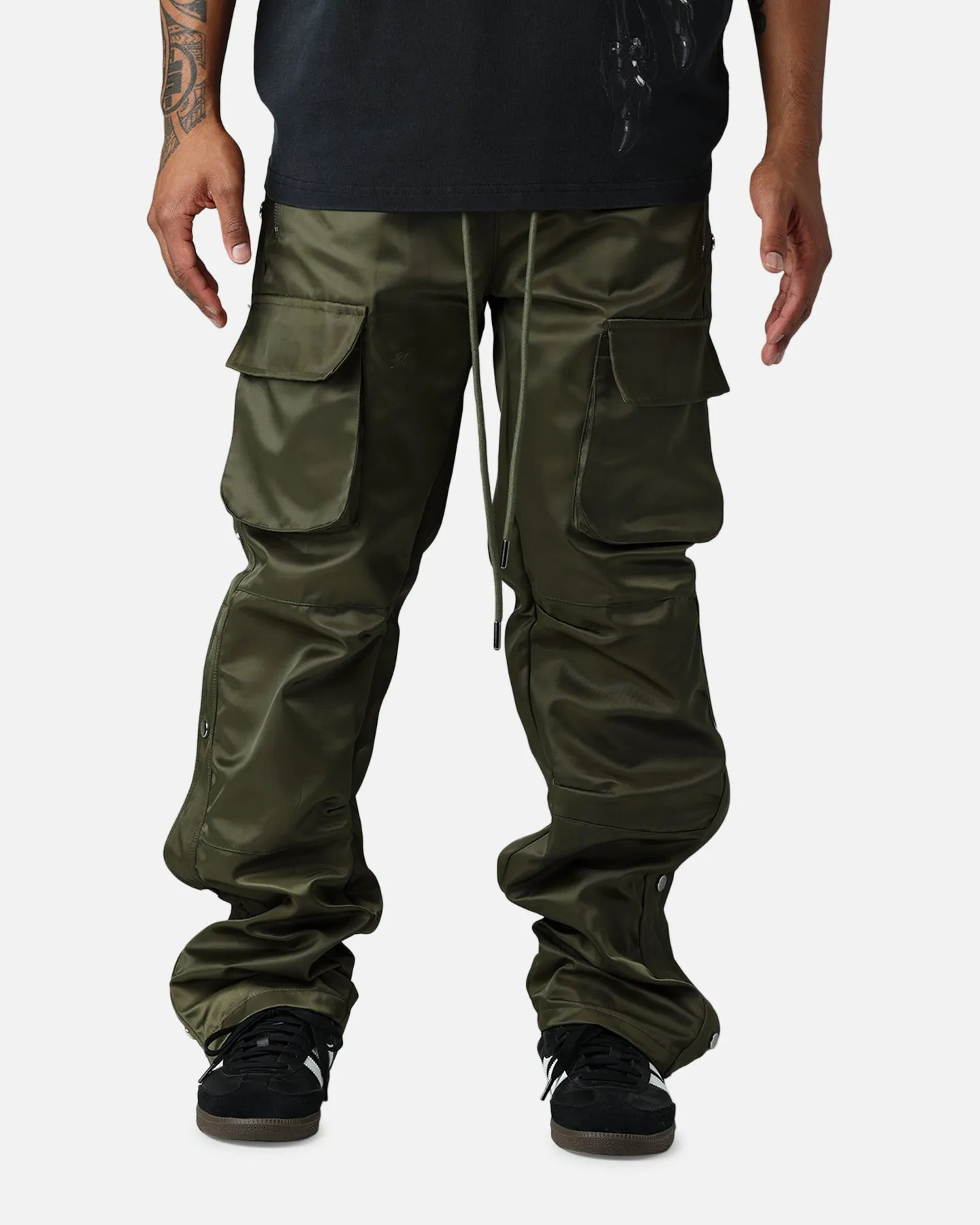 MNML Snap Front Cargo Pants Olive sold by Culture Kings